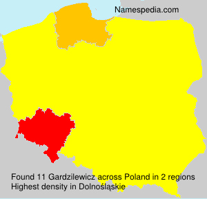Surname Gardzilewicz in Poland