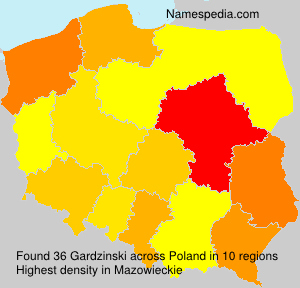 Surname Gardzinski in Poland