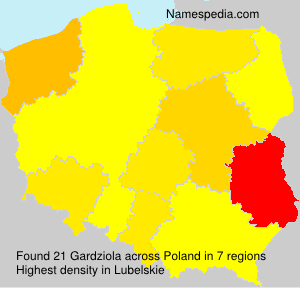 Surname Gardziola in Poland