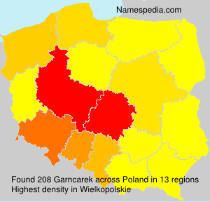 Surname Garncarek in Poland