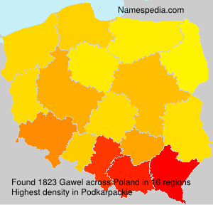 Surname Gawel in Poland