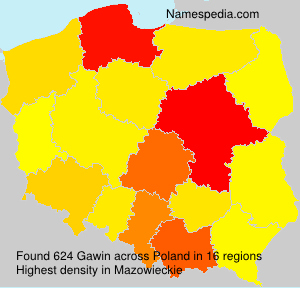 Surname Gawin in Poland