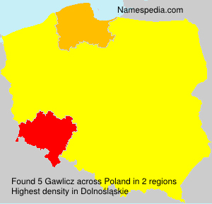 Surname Gawlicz in Poland