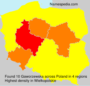 Surname Gaworzewska in Poland
