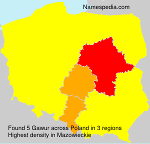 Surname Gawur in Poland