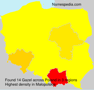 Surname Gazel in Poland