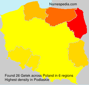 Surname Getek in Poland