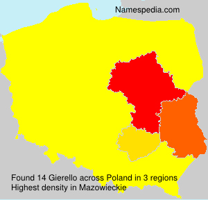 Surname Gierello in Poland