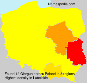 Surname Giergun in Poland