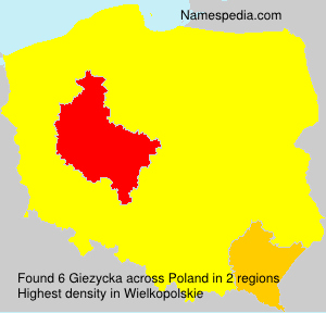 Surname Giezycka in Poland