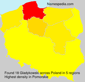 Surname Gladykowski in Poland