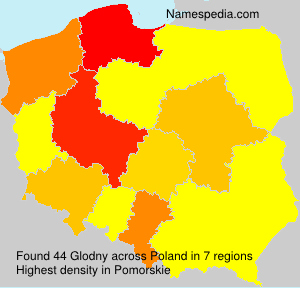 Surname Glodny in Poland