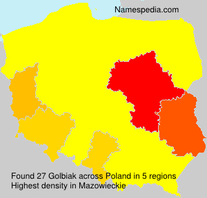 Surname Golbiak in Poland
