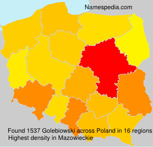 Surname Golebiowski in Poland