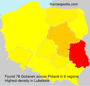 Surname Golianek in Poland