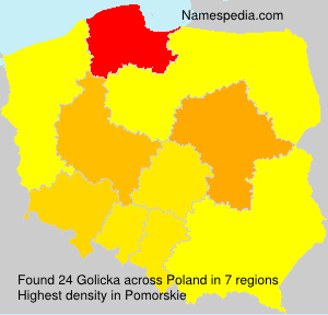 Surname Golicka in Poland