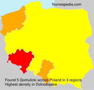 Surname Gomulicki in Poland
