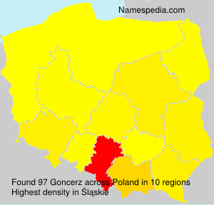 Surname Goncerz in Poland
