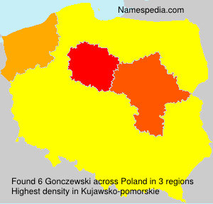 Surname Gonczewski in Poland