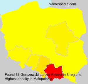 Surname Gorczowski in Poland