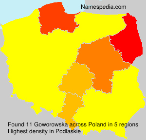 Surname Goworowska in Poland