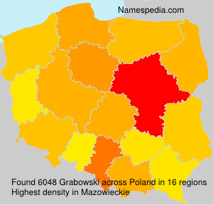 Surname Grabowski in Poland