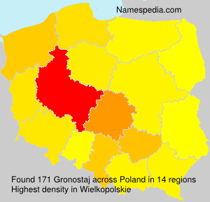 Surname Gronostaj in Poland