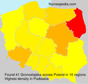 Surname Gronostajska in Poland