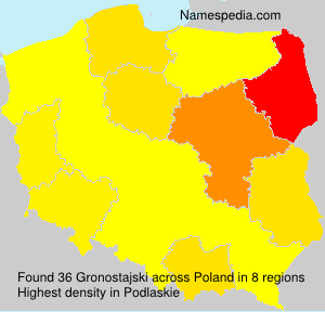 Surname Gronostajski in Poland