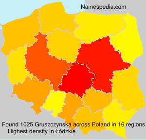Surname Gruszczynska in Poland