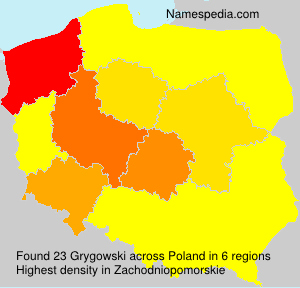 Surname Grygowski in Poland