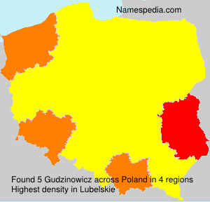 Surname Gudzinowicz in Poland