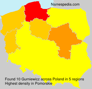 Surname Gurniewicz in Poland