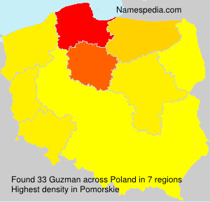Surname Guzman in Poland