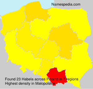 Surname Habela in Poland