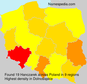 Surname Hanczarek in Poland