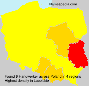 Surname Handwerker in Poland