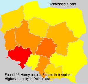 Surname Hardy in Poland