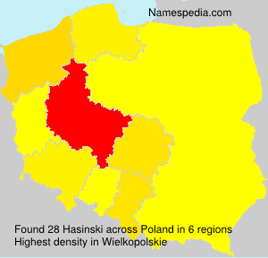 Surname Hasinski in Poland