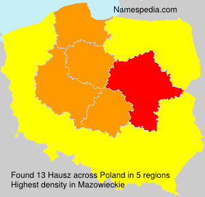 Surname Hausz in Poland