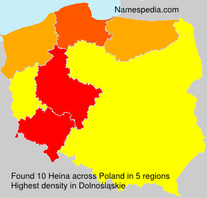 Surname Heina in Poland