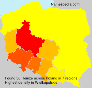 Surname Heinze in Poland