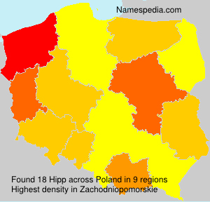 Surname Hipp in Poland