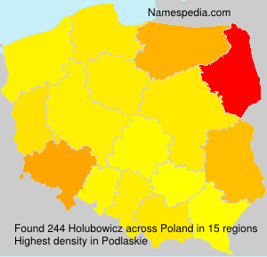 Surname Holubowicz in Poland