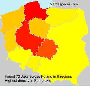 Surname Jaks in Poland