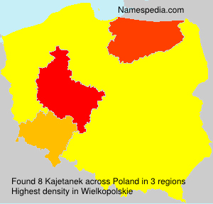 Surname Kajetanek in Poland