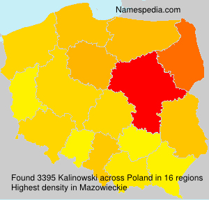 Surname Kalinowski in Poland