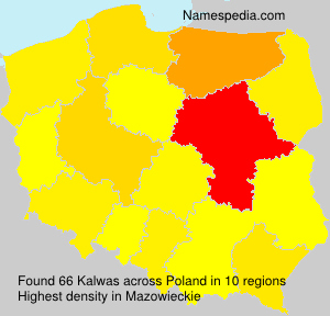 Surname Kalwas in Poland