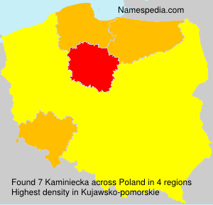 Surname Kaminiecka in Poland