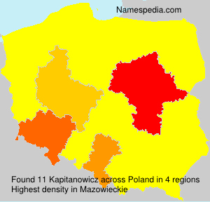 Surname Kapitanowicz in Poland